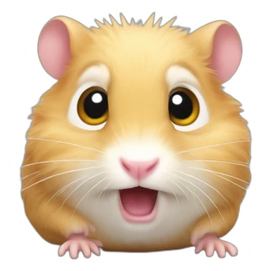 hamster is terrified sticker