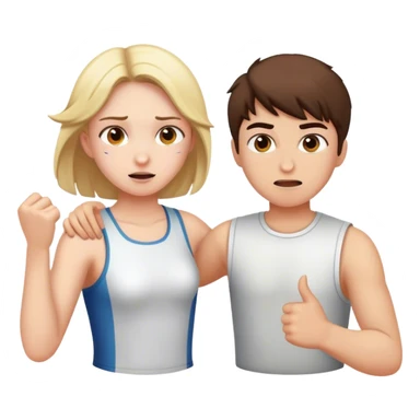 battle girl winning vs boy sticker