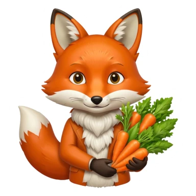 renard qui vend des légumes sticker
