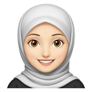 A white skinned hijabi girl sticker