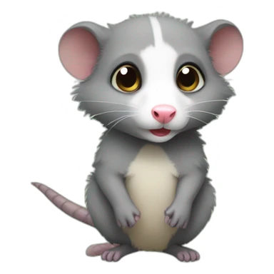 possum cute sticker
