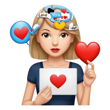 You Belong With Me Taylor Swift Holding A Sign That Says I Love You  sticker