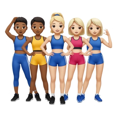 peopel in a class for k-pop dance sticker