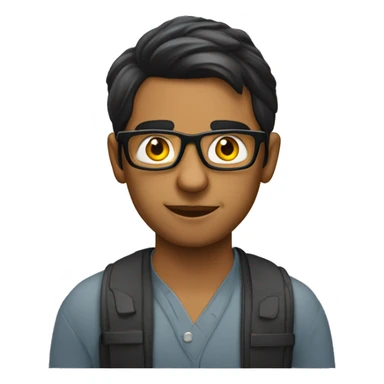 somewhat gay indian nerd coder guy on a computer  sticker