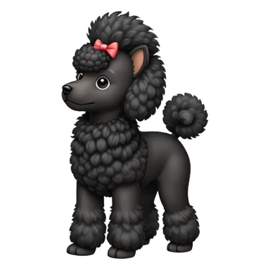 Black poodle with Mohawk sticker