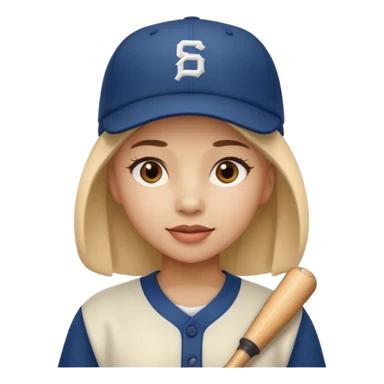 baseball hat girl sticker