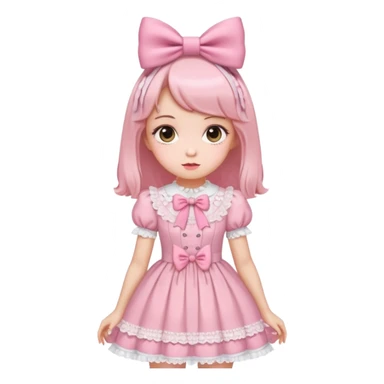 Fiyonklu ve pembe lolita sticker