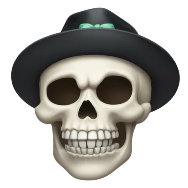 Skull with gin sticker