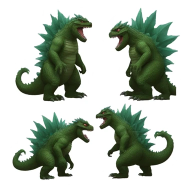 Godzilla evolved sticker
