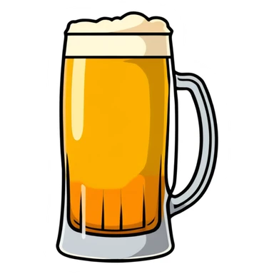 a glass of beer sticker