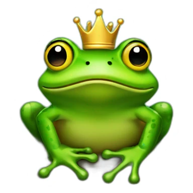 Queen frog in forest sticker