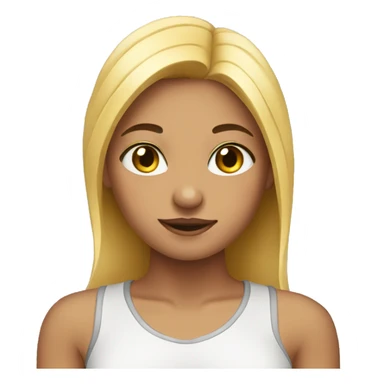 Girl making herself ready sticker