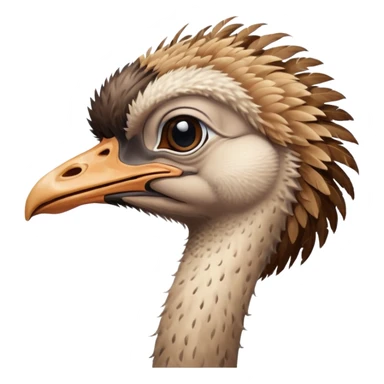 Cara de avestruz de perfil sticker