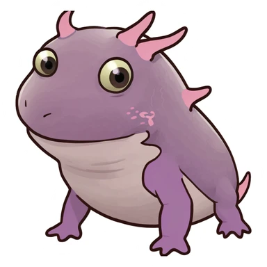 Purple axolotl  sticker