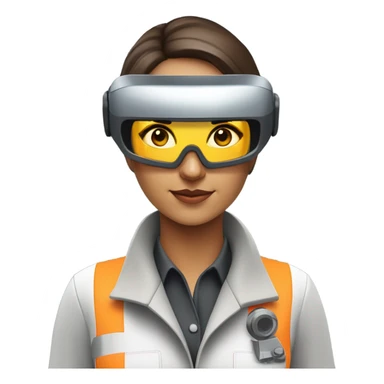 AR/VR industrial woman sticker