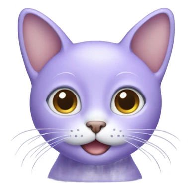 lavender cat emoji photography sticker