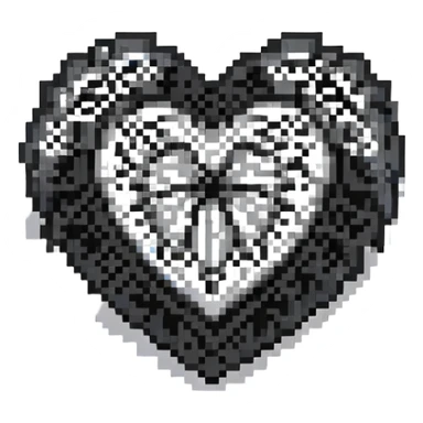 gothic heart with black lace sticker