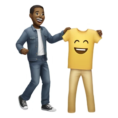 Laughing while holding a mannequin  sticker