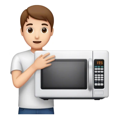 someone opens a microwave sticker