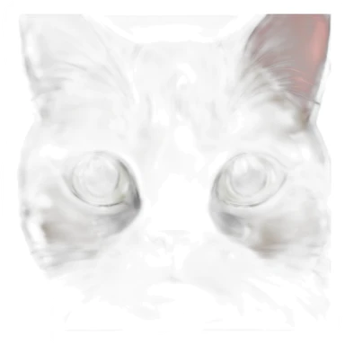 obese calico cat with double chin and green eyes sticker