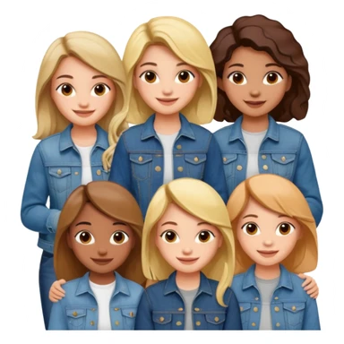 girls in jean jackets sticker