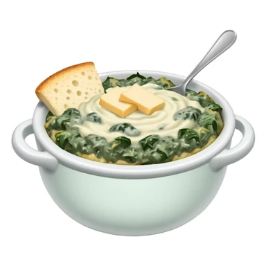 Bowl of spinach artichoke dip  sticker