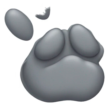  grey kitten paw sticker