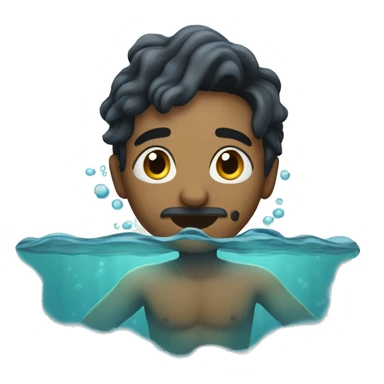 Indian under the water saying im under the water please help me sticker
