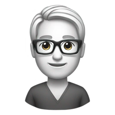 coder men with specs  sticker