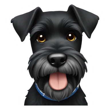 Black miniature schnauzer sticker