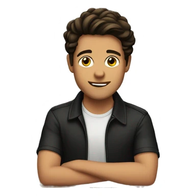 brunette boy at the bar sticker