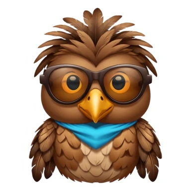 cool bird with sunglassess  sticker