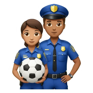 футбольний мяч з копами sticker