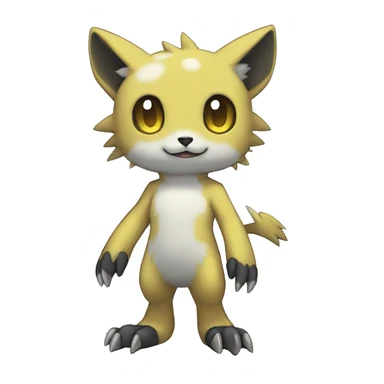 cute kawaii cool edgy Digimon-Fakemon-animal full body sticker