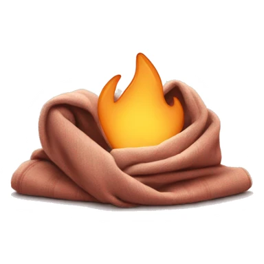 An autumn cozy heart wrapped in a blanket sticker