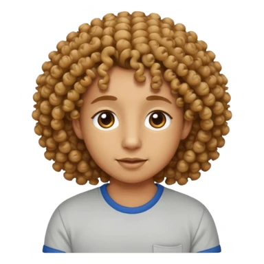 curly short hair animal with shirts  sticker