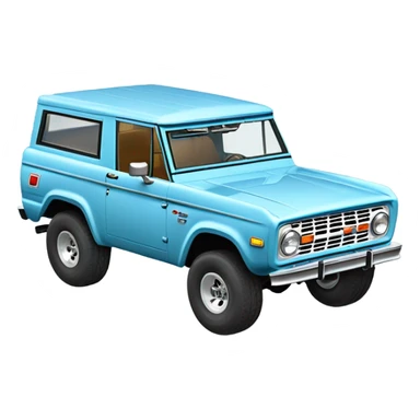 light blue 1976 bronco sticker