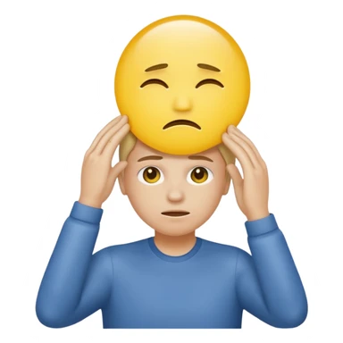 Wiping sweat off forehead yellow circle emoji face sticker