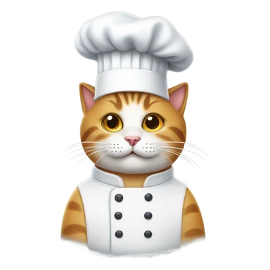 Cat with chefs hat sticker