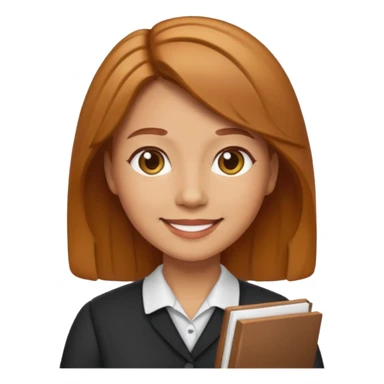 teacher emoji caramel hair light skin sticker
