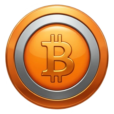 orange bitcoin sticker