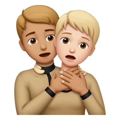 hands on neck choking sticker