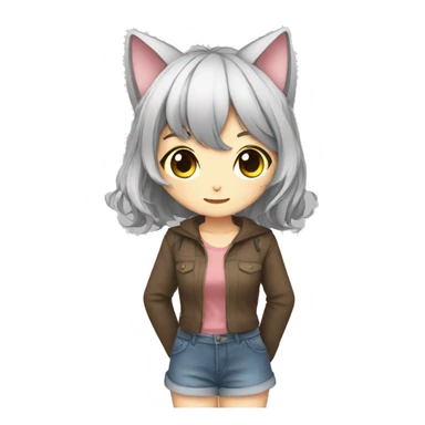 anime cat girl sticker