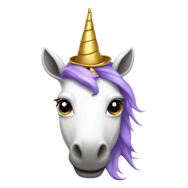 Unicorn in a hat sticker