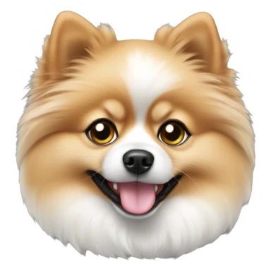 Pomeranian white  sticker