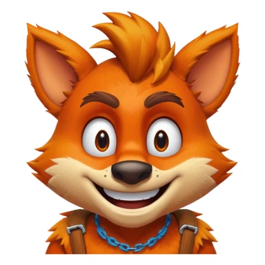 friendly crash bandicoot sticker