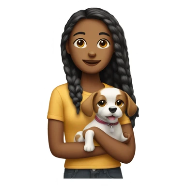 doll with a dog sticker