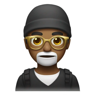 Robber with gold glasses sticker