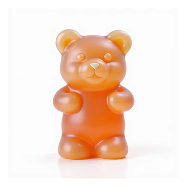 realistic bear-shaped candy, isolated, no background sticker