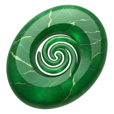Oval green stone with a swirl on it sticker